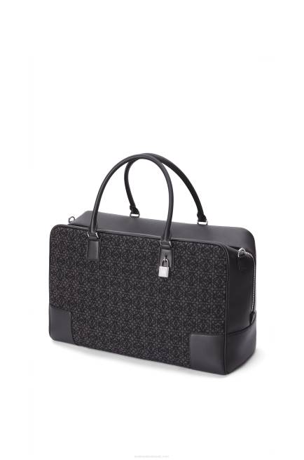 Anthracite/Black Amazona 44 bag in Anagram jacquard and calfskin Loewe 84PR148 Men