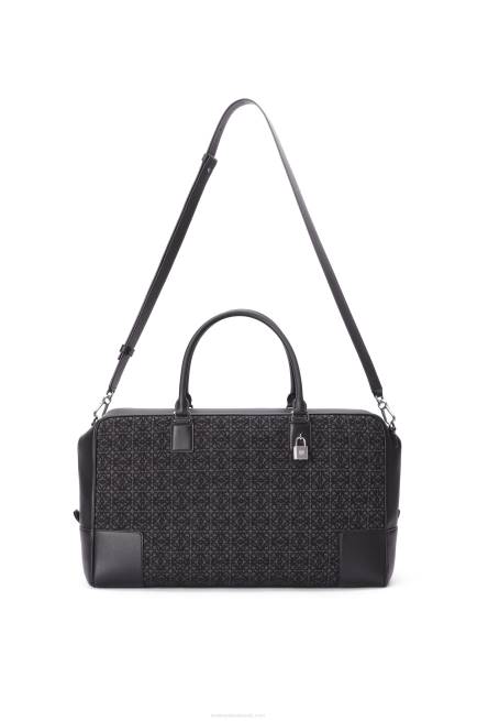 Anthracite/Black Amazona 44 bag in Anagram jacquard and calfskin Loewe 84PR148 Men