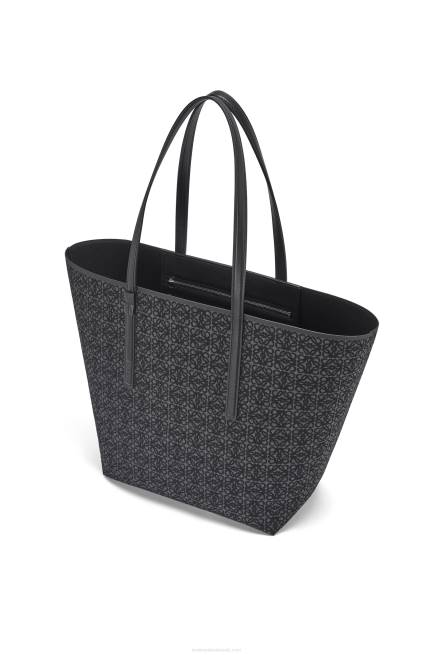 Anthracite/Black T Tote bag in Anagram jacquard and calfskin Loewe 84PR129 Men