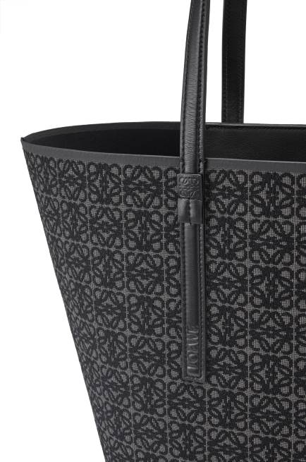 Anthracite/Black T Tote bag in Anagram jacquard and calfskin Loewe 84PR129 Men