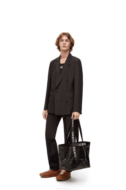 Black Fold Shopper in paper calfskin Loewe 84PR68 Men