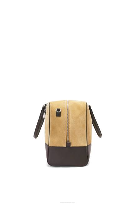 Gold/Chocolate Brown Amazona 44 bag in suede and calfskin Loewe 84PR160 Men
