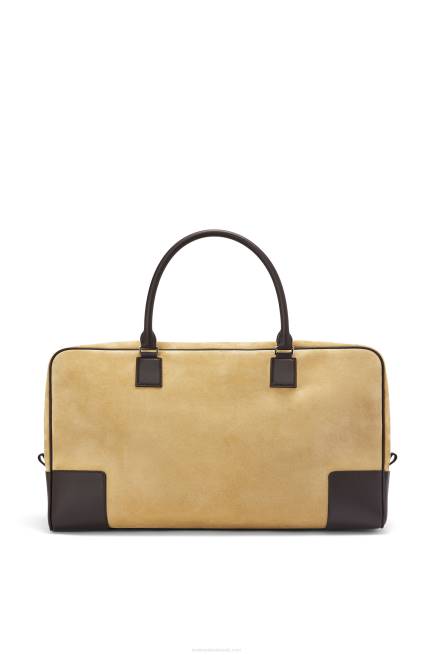 Gold/Chocolate Brown Amazona 44 bag in suede and calfskin Loewe 84PR160 Men