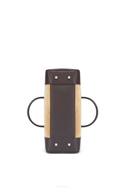 Gold/Chocolate Brown Amazona 44 bag in suede and calfskin Loewe 84PR160 Men