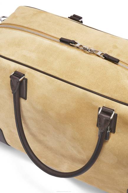Gold/Chocolate Brown Amazona 44 bag in suede and calfskin Loewe 84PR160 Men