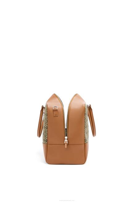 Khaki Green/Tan Amazona 44 bag in Anagram jacquard and calfskin Loewe 84PR161 Men