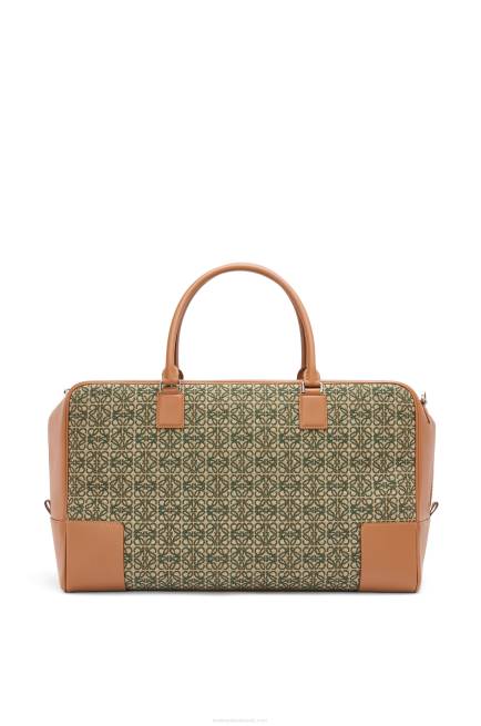 Khaki Green/Tan Amazona 44 bag in Anagram jacquard and calfskin Loewe 84PR161 Men