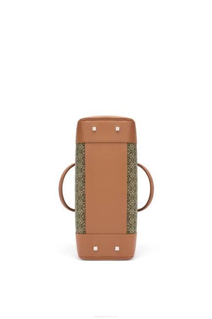 Khaki Green/Tan Amazona 44 bag in Anagram jacquard and calfskin Loewe 84PR161 Men