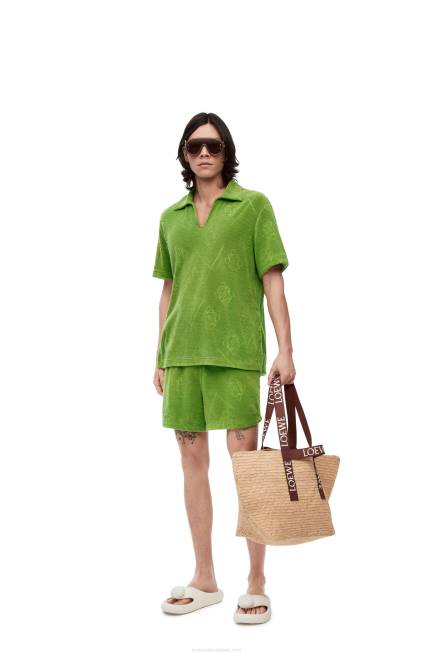 Natural/Tan Fold Shopper in raffia Loewe 84PR38 Men