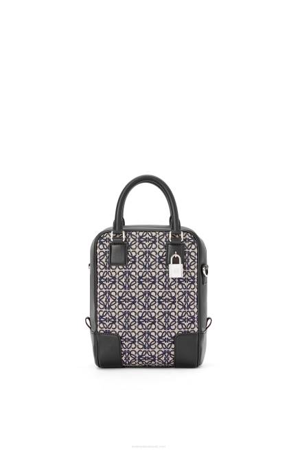 Navy/Black Amazona 15 in Anagram jacquard and calfskin Loewe 84PR144 Men