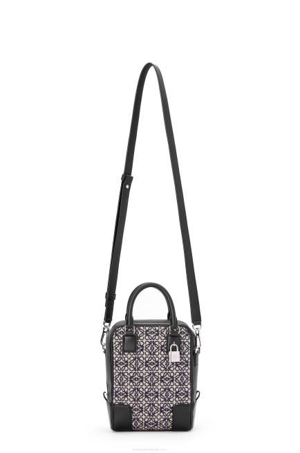 Navy/Black Amazona 15 in Anagram jacquard and calfskin Loewe 84PR144 Men