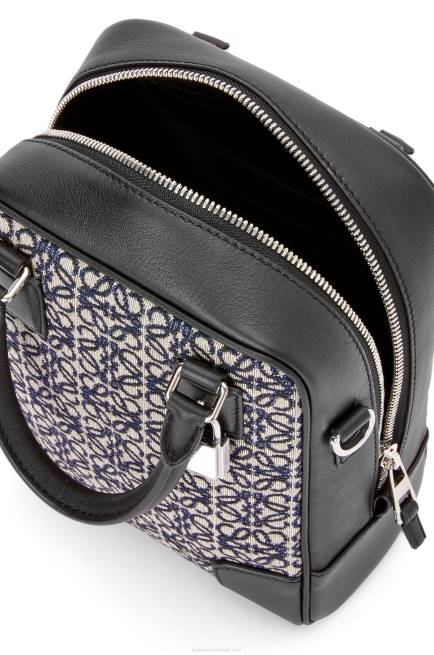 Navy/Black Amazona 15 in Anagram jacquard and calfskin Loewe 84PR144 Men