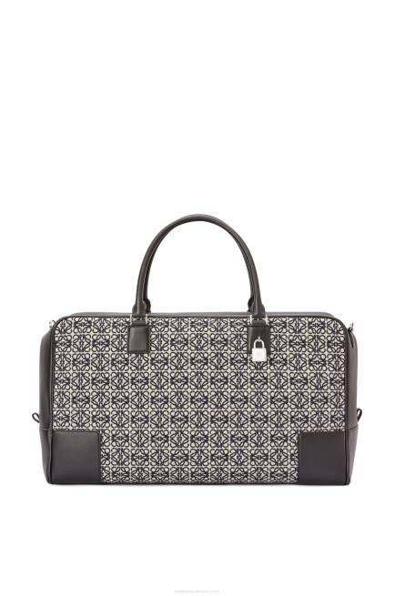 Navy/Black Amazona 44 bag in Anagram jacquard and calfskin Loewe 84PR149 Men