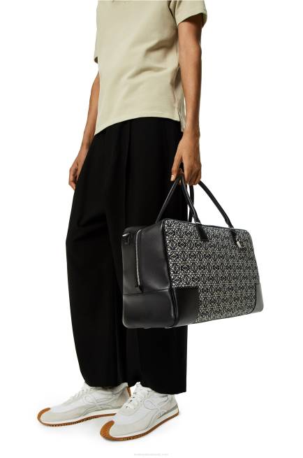 Navy/Black Amazona 44 bag in Anagram jacquard and calfskin Loewe 84PR149 Men