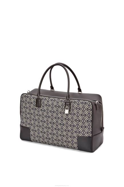 Navy/Black Amazona 44 bag in Anagram jacquard and calfskin Loewe 84PR149 Men