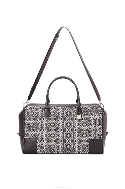 Navy/Black Amazona 44 bag in Anagram jacquard and calfskin Loewe 84PR149 Men