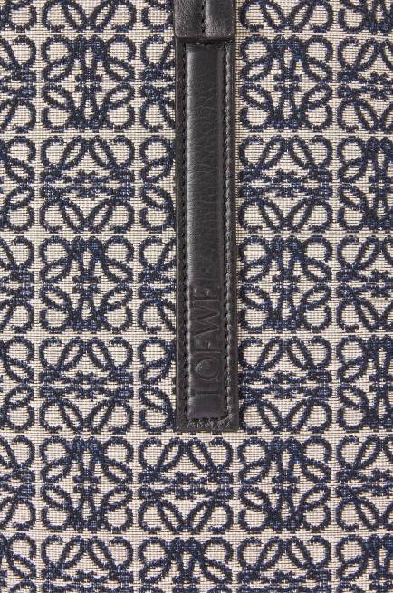 Navy/Black T Tote bag in Anagram jacquard and calfskin Loewe 84PR130 Men