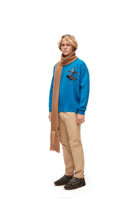 Cerulean Blue Turnip Head sweater in wool Loewe 84PR1026 Men