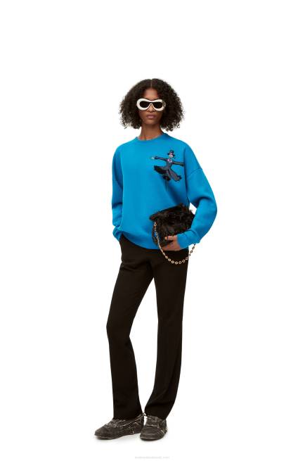 Cerulean Blue Turnip Head sweater in wool Loewe 84PR1026 Men
