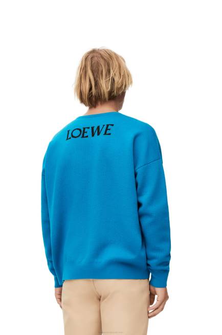 Cerulean Blue Turnip Head sweater in wool Loewe 84PR1026 Men