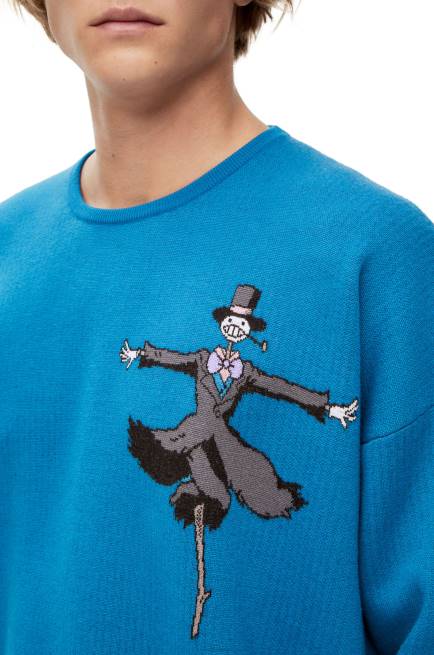 Cerulean Blue Turnip Head sweater in wool Loewe 84PR1026 Men
