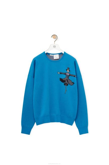 Cerulean Blue Turnip Head sweater in wool Loewe 84PR1026 Men