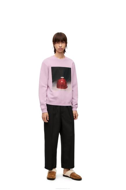 Lilac Ceramic print sweatshirt in cotton Loewe 84PR815 Men