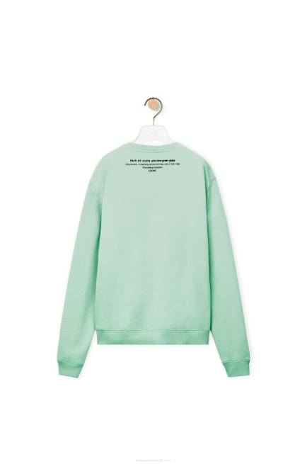 Pale Green Ceramic print sweatshirt in cotton Loewe 84PR816 Men