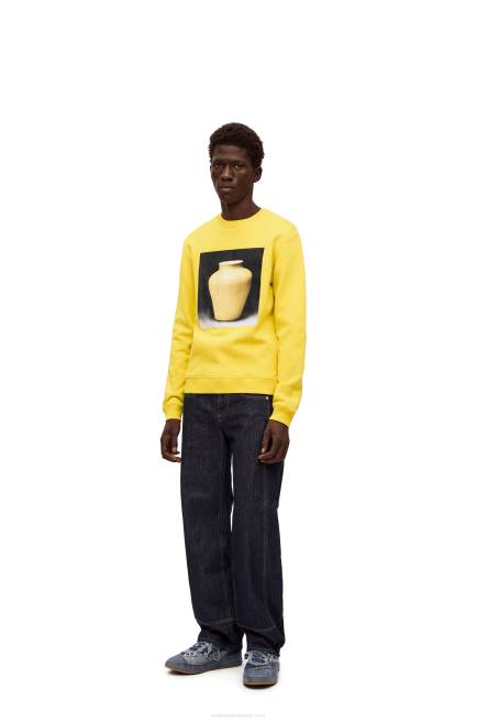 Yellow Ceramic print sweatshirt in cotton Loewe 84PR818 Men