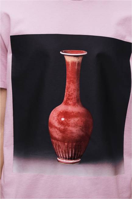 Lilac Ceramic print T-shirt in cotton Loewe 84PR819 Men