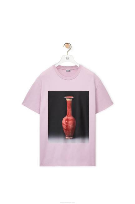 Lilac Ceramic print T-shirt in cotton Loewe 84PR819 Men