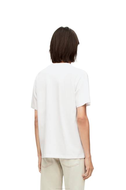 White Calcifer pocket T-shirt in cotton Loewe 84PR828 Men