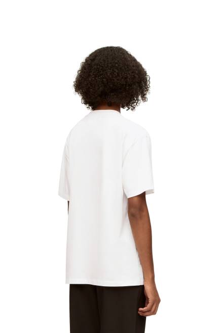 White Calcifer pocket T-shirt in cotton Loewe 84PR828 Men