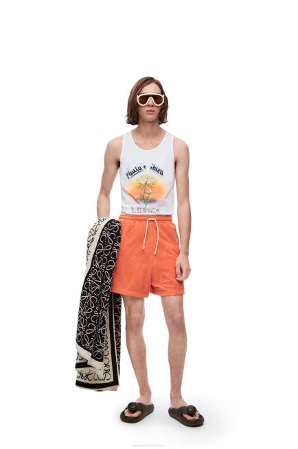 White/Multicolor Fennel tank top in cotton Loewe 84PR782 Men