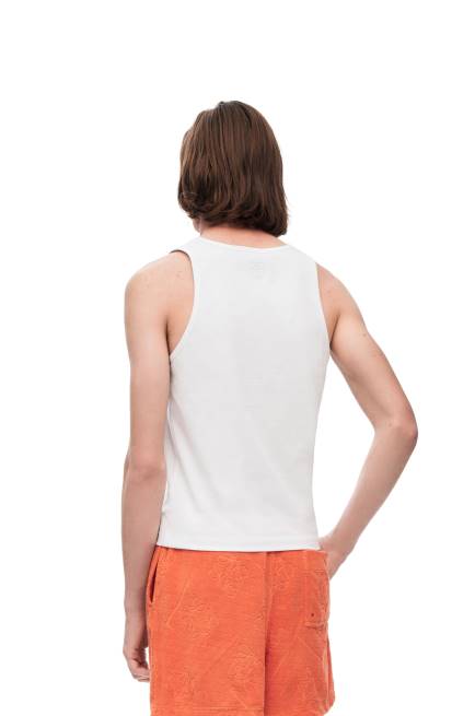 White/Multicolor Fennel tank top in cotton Loewe 84PR782 Men