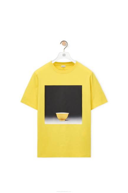 Yellow Ceramic print T-shirt in cotton Loewe 84PR822 Men