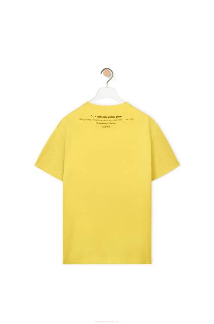 Yellow Ceramic print T-shirt in cotton Loewe 84PR822 Men