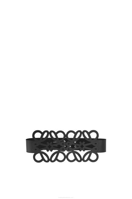 Black Anagram cut out belt in calfskin Loewe 84PR1157 Women