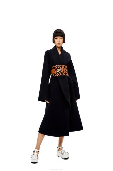 Tan Anagram cut out belt in calfskin Loewe 84PR1155 Women