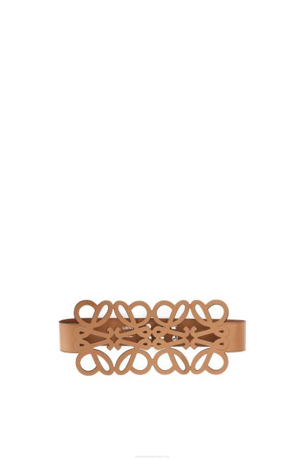 Warm Desert Anagram cut out belt in calfskin Loewe 84PR1156 Women