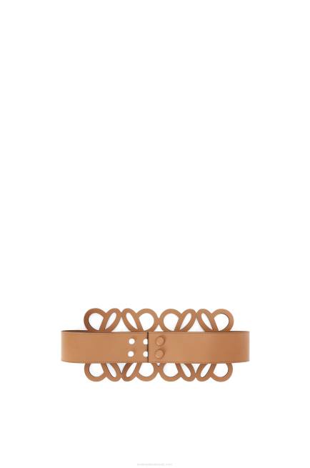 Warm Desert Anagram cut out belt in calfskin Loewe 84PR1156 Women