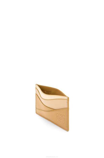 Angora/Dusty Beige Puzzle plain cardholder in classic calfskin Loewe 84PR1328 Women