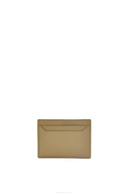Artichoke Green Anagram plain cardholder in pebble grain calfskin Loewe 84PR1371 Women