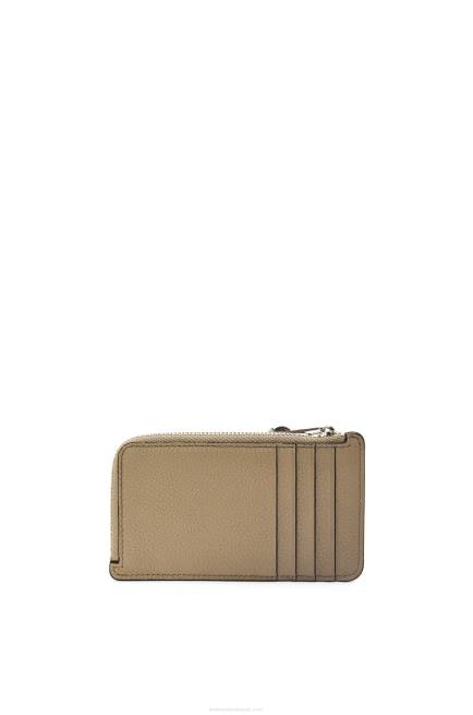 Artichoke Green/Dusty Beige Coin cardholder in soft grained calfskin Loewe 84PR1344 Women
