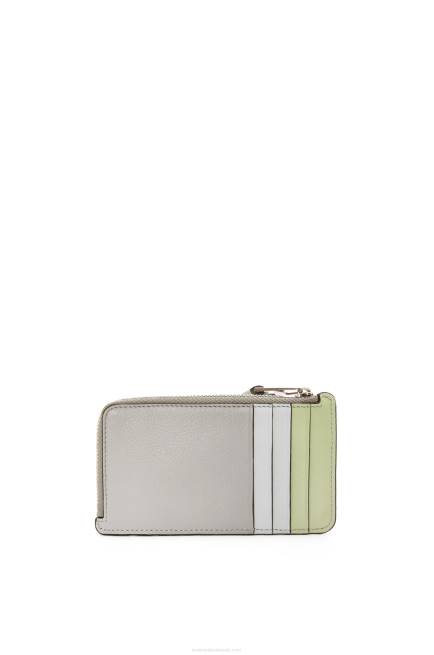Ash Grey/Light Celadon Puzzle coin cardholder in classic calfskin Loewe 84PR1348 Women