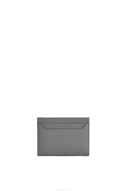 Asphalt Grey Anagram plain cardholder in pebble grain calfskin Loewe 84PR1372 Women