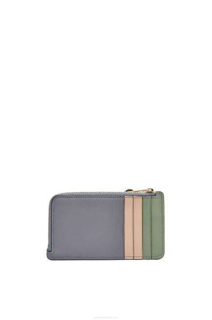 Asphalt Grey/Nude Puzzle coin cardholder in classic calfskin Loewe 84PR1409 Women