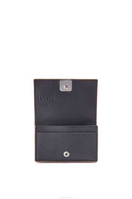 Black Anagram business cardholder in pebble grain calfskin Loewe 84PR1352 Women