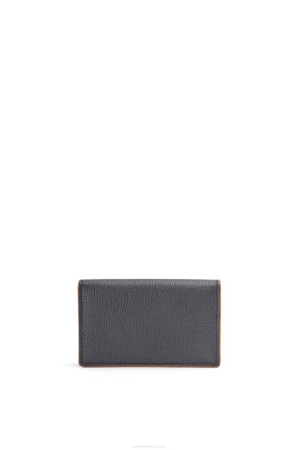 Black Anagram business cardholder in pebble grain calfskin Loewe 84PR1352 Women