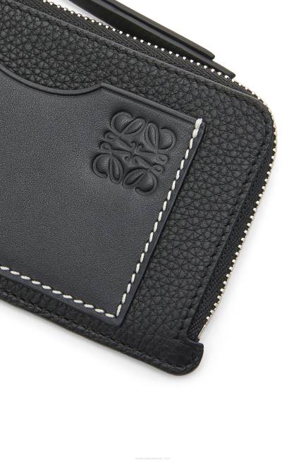 Black Coin cardholder in soft grained calfskin Loewe 84PR1339 Women